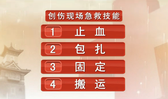創傷的止血、包扎、固定和搬運